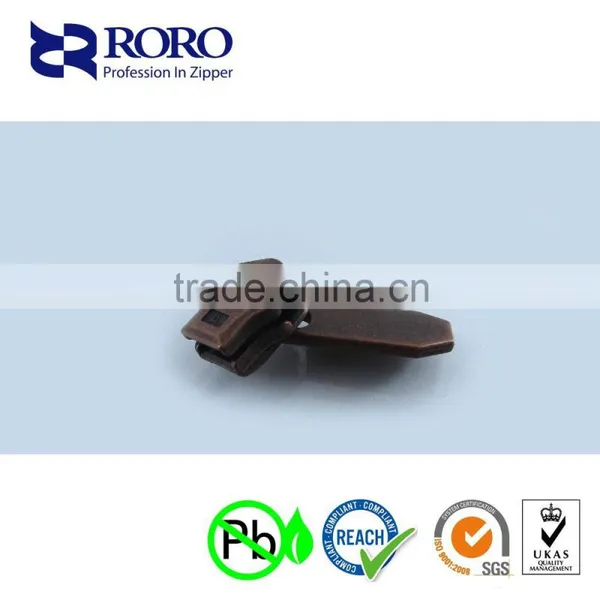 RORO1512301#10 Zinc Alloy Anti Copper Zipper Silder and Puller Design