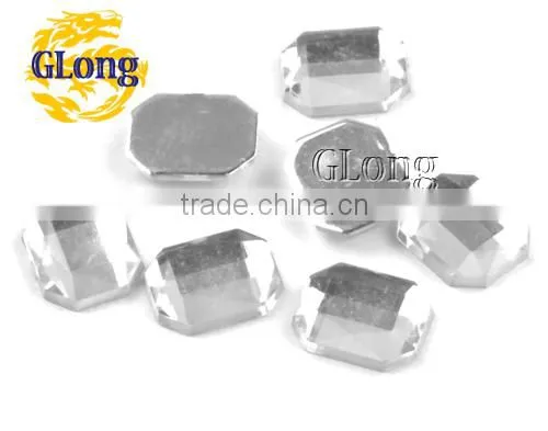 8*10mm Acrylic Flat Back Octagon Mix Color Bling Rhinestone & Crystal For Stylish Bags Garment Shoes #GY010-10P(Mix-s) photo-3