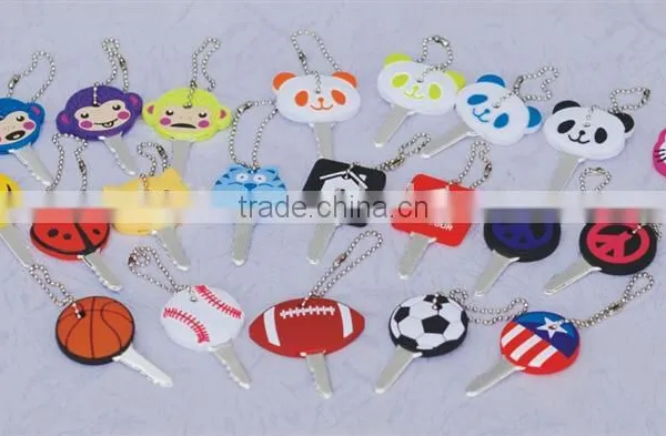 Sef of 2 Lovely Smile Face PVC Portable Key Cover, Key Cap, Key Tag photo-6