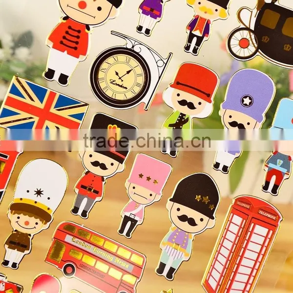 Cartoon Shape Pvc Paper Stickers for Promotional Gift/luggage Sticker photo-3