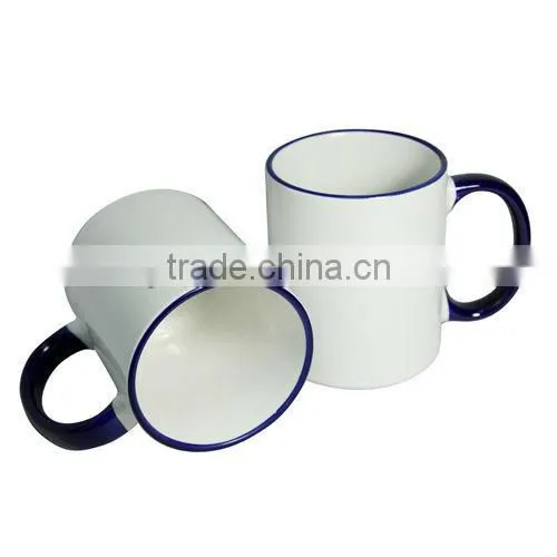 11OZ Ring and Rim Color Mug /sublimation Customized photo-4