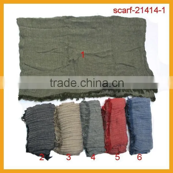 Very Soft Wholesale Plain Cotton Scarf Solid Color photo-2