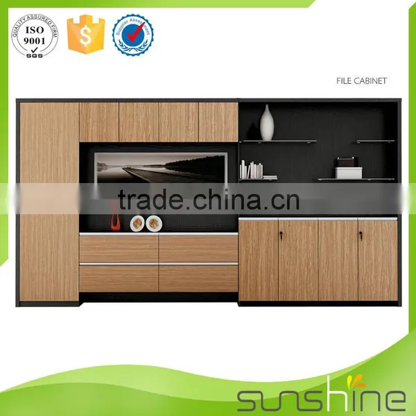 2016 Hot Sell Top Quality Office Furniture Melamine Board File Cabinet Wooden Boss Office Use Tall Wood File Storage Cabinet