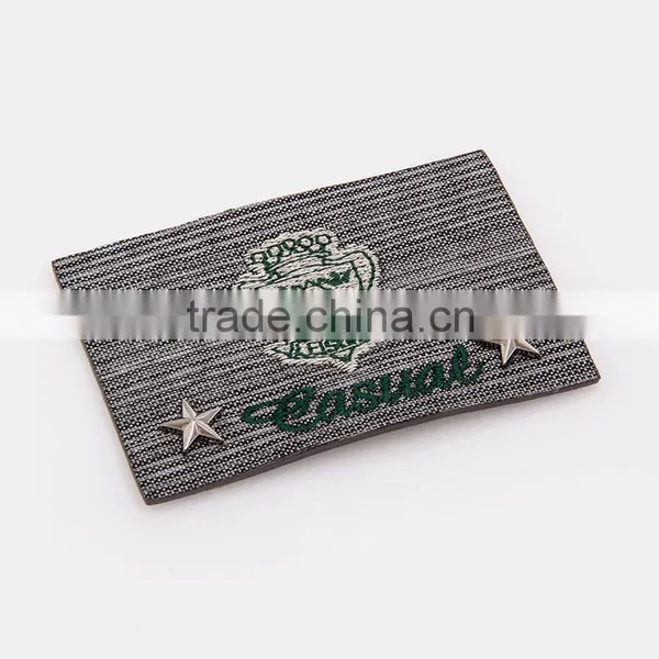 Branded Leather Patch Jeans Leather Patch With Metal photo-4