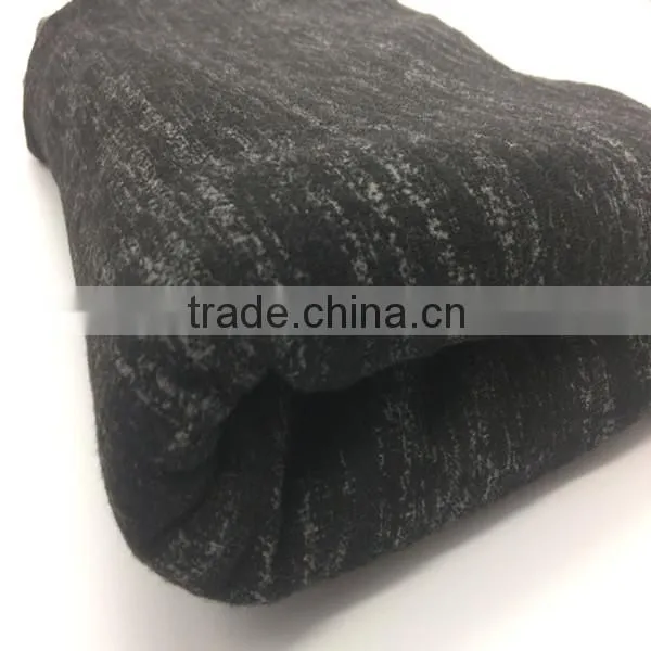 New Black Soft Thick Needle Knitted Fabric Texile Fabric