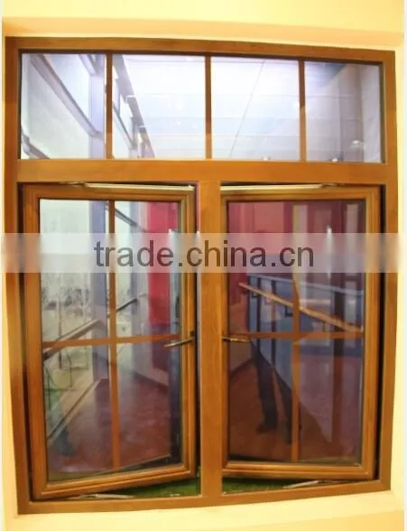 Solid Wood Built-in Grill Open Outward With True Mullion Double Glazed Window photo-2