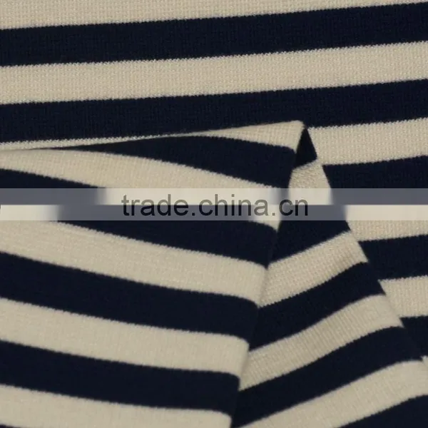 Knitted Good Quality Stripe Viscose Nylon Fabric