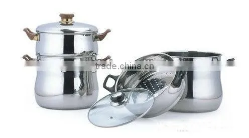 Stainless Steel Couscous Pot With Bakelite Handle