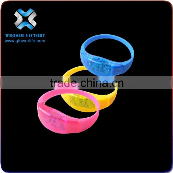 2016 Time-Limited Promotion Logo Customized Concert Bracelet LED,sound Activated Led Bracelet photo-3