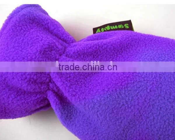 Hot Purple Fleece Covered PVC Warm Water Bottle Slender Size photo-3