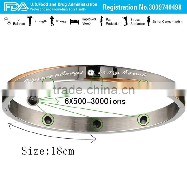 P082 Noproblem FDA Germanium Titanium Stainless Steel Frendship Health Energy Fashion Bracelet photo-4