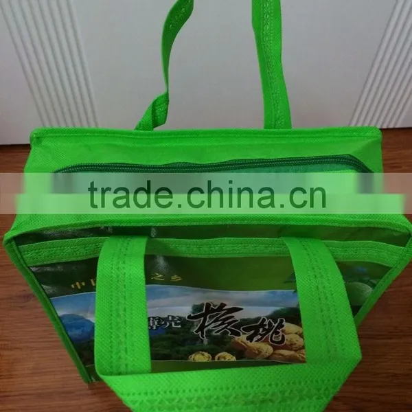 Factory Price Customized Laminated Shopper With Zipper