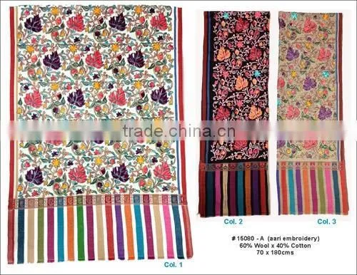 Wool Shawls15080 A, Aari Embroidery