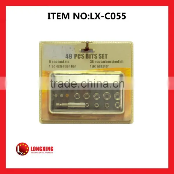 Factory Supply Best Selling Promotion 49 Pcs Bits Set With Plastic Box