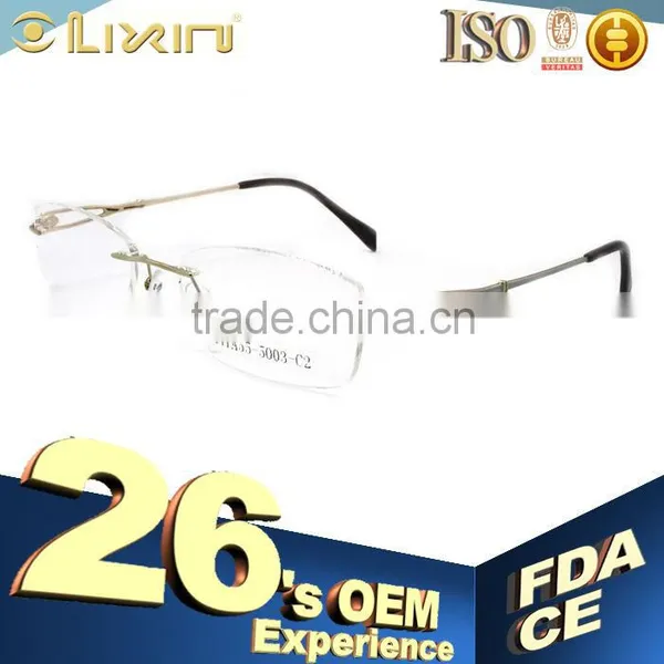 Super Light Fashion Elegant Custom Rimless Titanium Optical Frame 34TA55-5003 photo-4