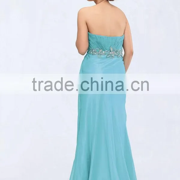 Sexy Formal Chiffon off Shoulder Bead Evening Dresses China photo-3