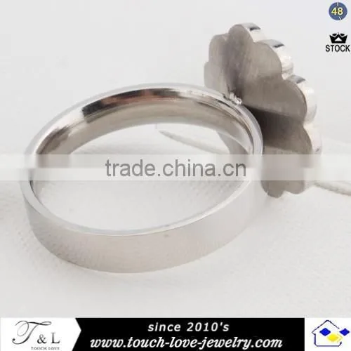 Wholesale New Design Solid Silver Flower Ring photo-3