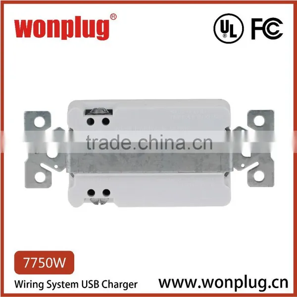 5V/3100mA 3 USB Ports Wall Socket Charger Electrical Power Outlet Panel Plate photo-3
