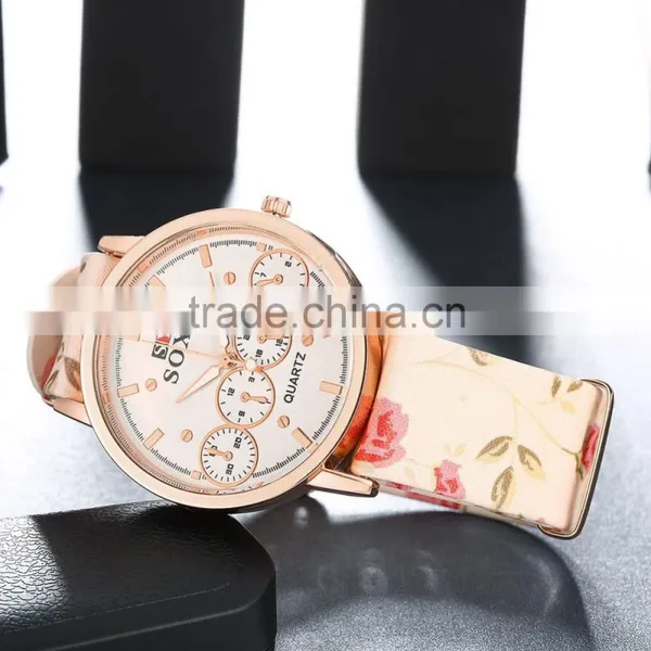 Allibaba.com Fashion Lady Leather Strap Watch photo-6