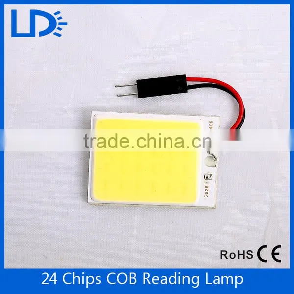 5050smd Car Interior Lamp DC12V Dome Light COB 24 LED Auto Panel Lamp Reading Lights
