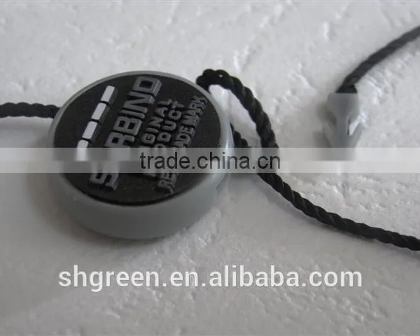 Customized string buckle/seal for apparel
