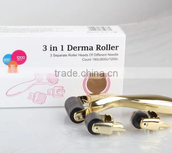 New Arrival NL301 ! 180/600/1200 Micro Needle Derma Roller,3 in 1 Derma Roller,high Quality 3 in 1 Derma Roller photo-5
