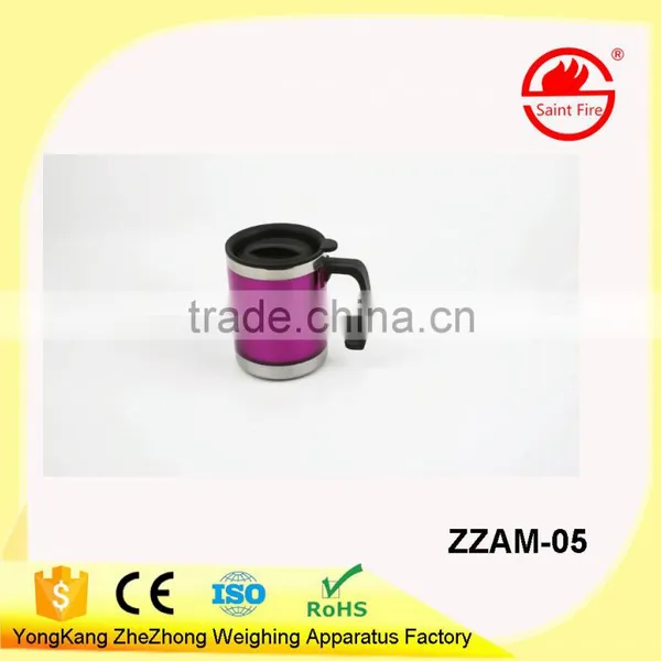 Double Stainess Steel Plastic Auto Mug Travel Cup 400ml photo-2