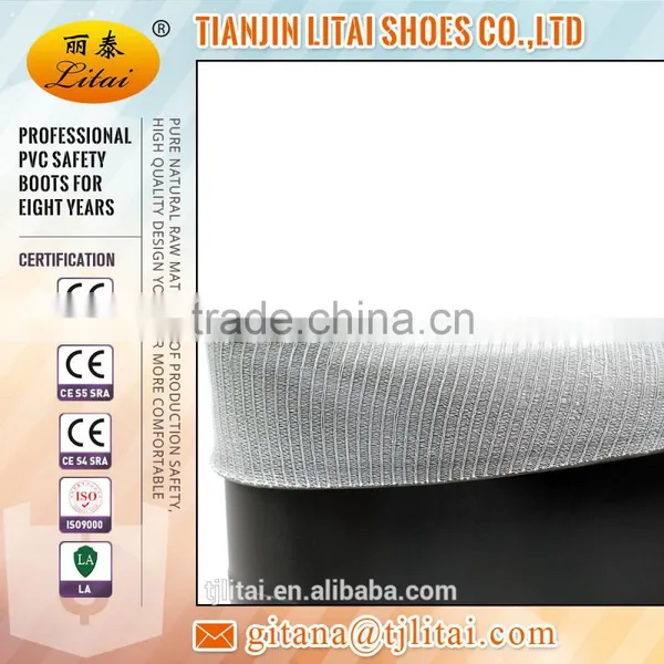 Black Women Pvc Working Boots,classicial Pvc Safety Rain Boots photo-3