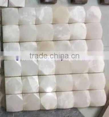 Best Selling Pure Natural WHITE ONYX MOSAIC TILES COLLECTIONS photo-4