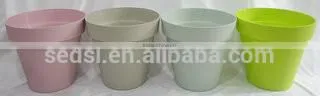2016 Allibaba Com Boat New Virgin pp Plastic Garden Decoration Round Flower Pots photo-3