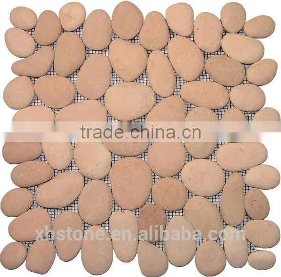 Beautiful Pebble Tile Stripe River Stone Tiles For Shower Floor photo-5