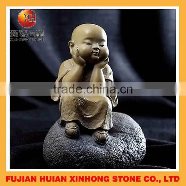 Tummy Sleeping Priestling Stone Statue for Home Decoration photo-6