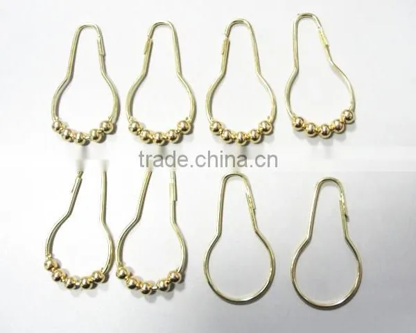 Colorful Shower Curtain Hooks Rings,Polished Chrome Metal Bathroom Shower Curtain Hooks, Curtain Hooks, Curtain Rings photo-3