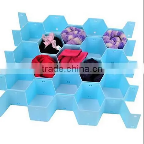 Cy272 Home Honeycomb Cellular Drawer Divider For Underwear Socks Pants Organizers Clapboard Partition Closet Storage Organizer photo-6