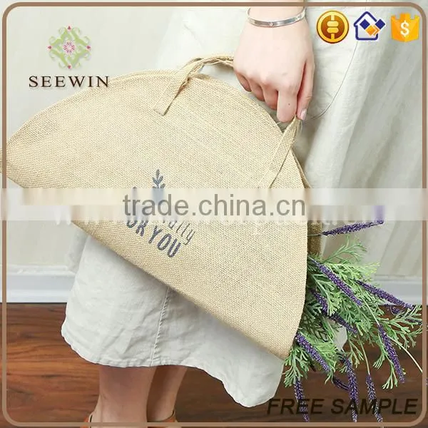 Convinient Natiral Jute Handed Floral Bag for Packing photo-3