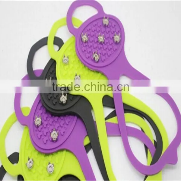 Antifrozen and Antiskid Silicone Rubber Snow Shoes With Stainless Spikes photo-3