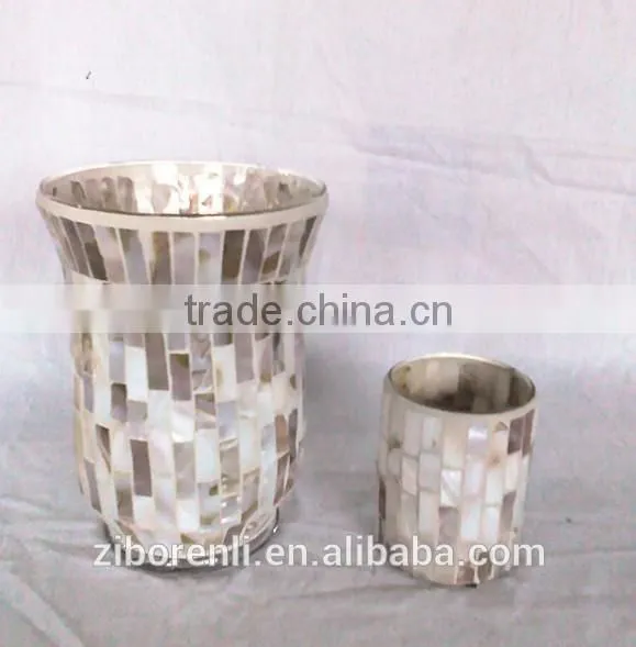 Seashell Mosaic Antique Large Chinese Floor Vases photo-2