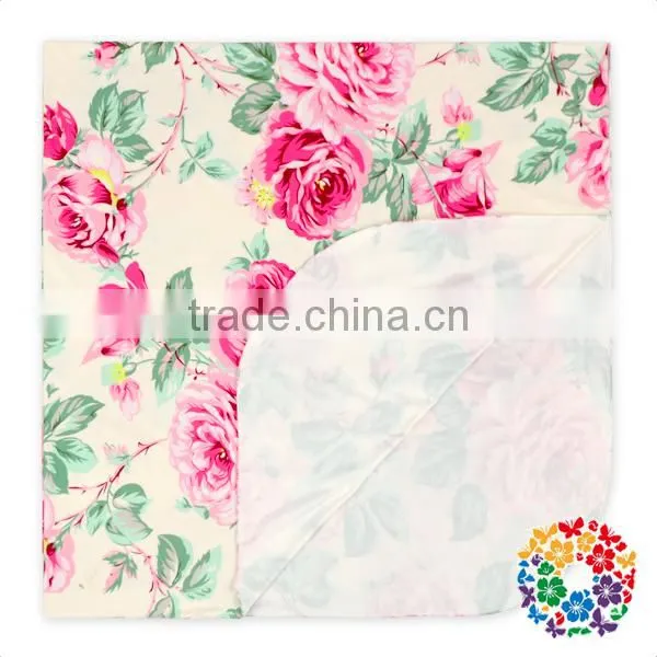 Popular Newborn Shower Gift Soft Navy Floral Infant Baby Swaddle Blanket photo-2