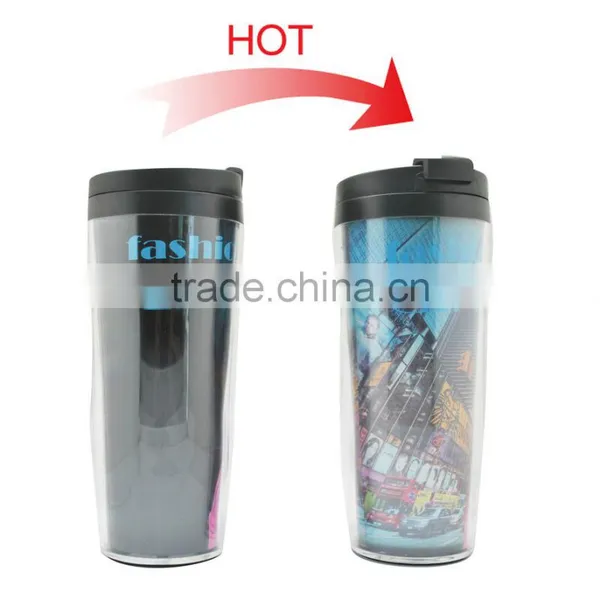 PS Double-wall Color Change Plastic Travel Mug photo-6