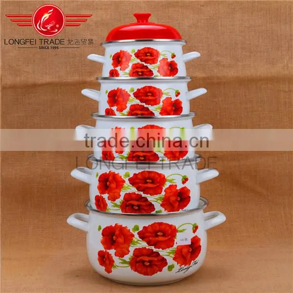 High Quality 5pcs Enamel / Ceramic Casserole Pot/ Turkey Pot photo-2