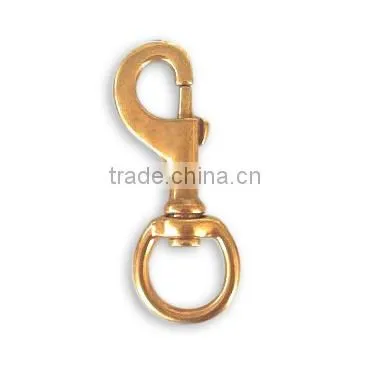 1-1/8" Solid Brass Hook, High Quality Solid Brass Swivel Eye Snap Hook photo-6