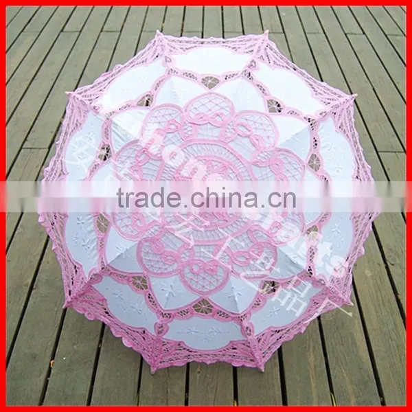 Handmade Pink Lace Umbrella for Wedding/gift/decoration photo-4
