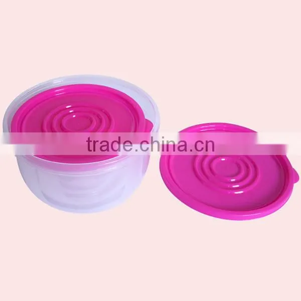 5Pcs Kitchen Containers Crisper Box Round Plastic Food Crisper photo-4
