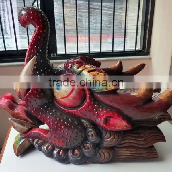 Dragon Mask Wall Hanging Decor Handmade in Nepal photo-3