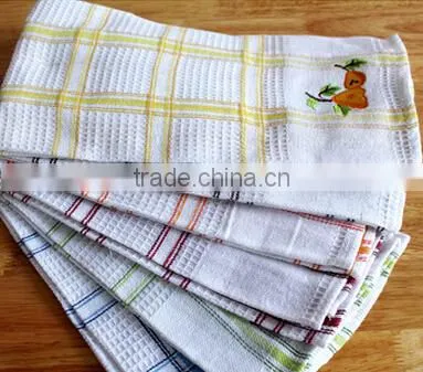 Wholesale Cheap 100% Cotton Plaid Waffle Weave Dish Towels photo-2