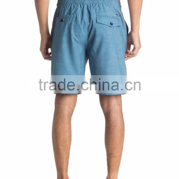 2017 Cusrom Men Board Shorts Stretch Waist Custom 100% Cotton Royal Oxford Shorts Double Flat Welt Back Pockets photo-6