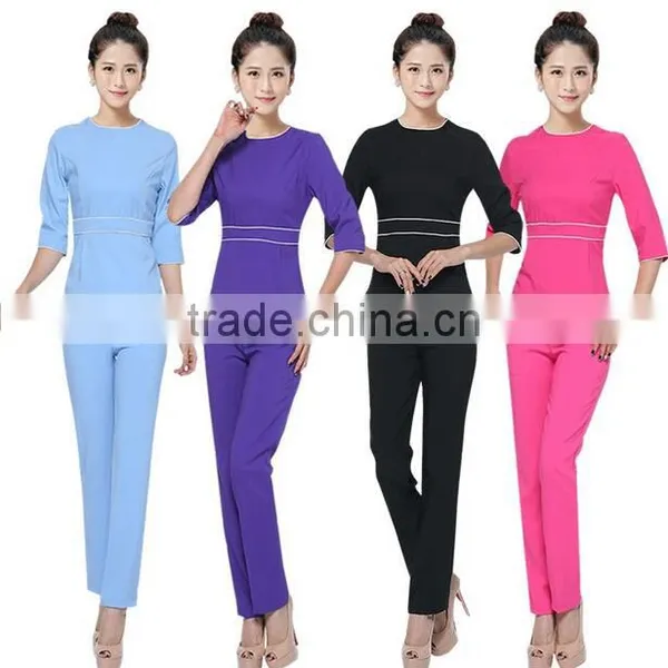 Latest Worker Design Spa/beauty Working Uniform Unique Design Uniform Wholesale photo-5