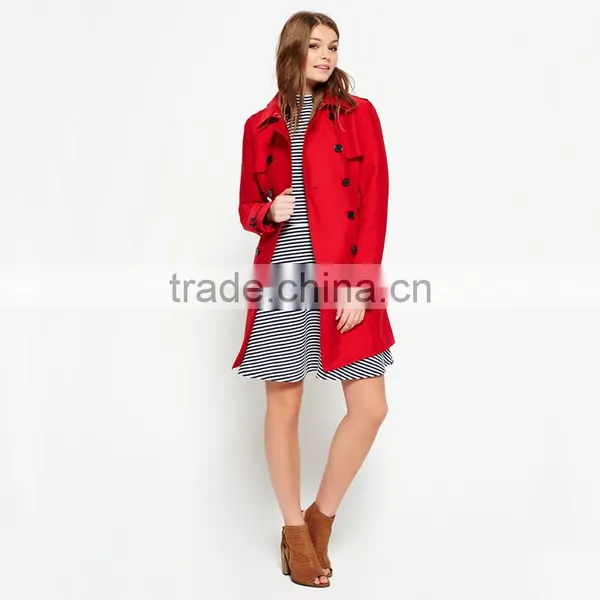 Classically Styled Belle Trench Coat Women Long Winter Windbreaker Jacket photo-2