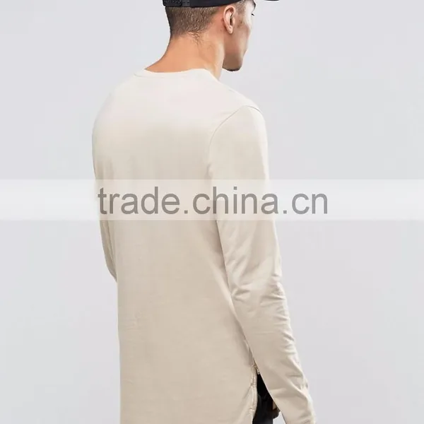 Guangzhou Shandao Factory Manufacture Wholesale Price High Quality 180g 100% Cotton Short Sleeve O-Neck Longline Men's T Shirt photo-3