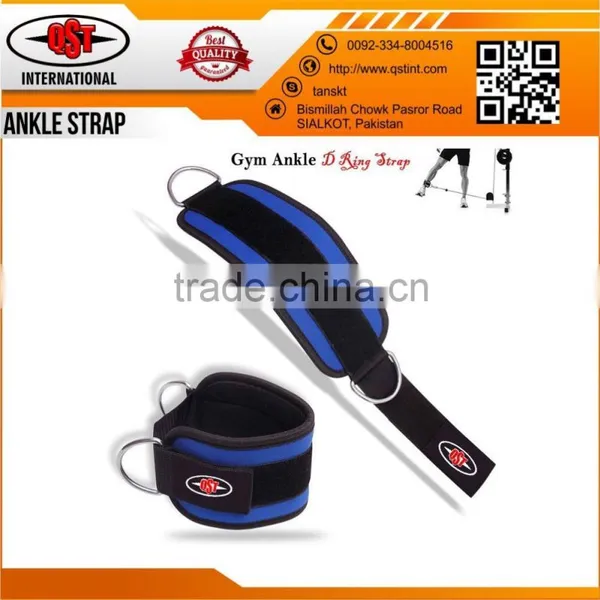 Gym Weight Lifting D Ring Ankle Straps Cable Attachment Strap Fitness Exercise photo-4